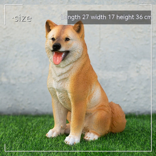 Garden Simulation Shiba Dog Ornament Courtyard Garden Decor