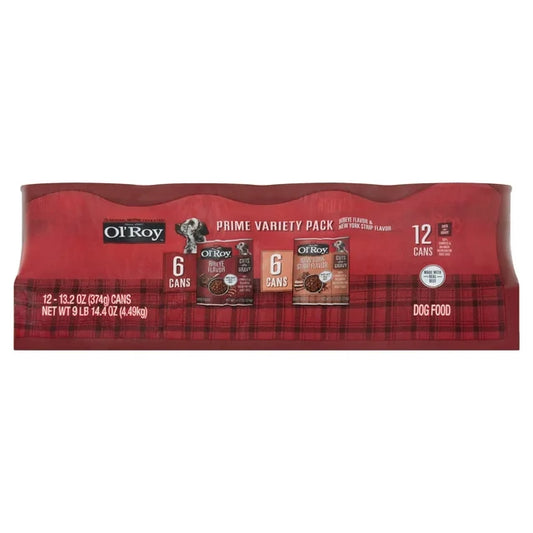 Ol' Roy Prime Variety Pack, Wet Dog Food 12 Count