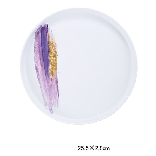 Nordic Personality Simple Ceramic Flat Plate Saor Style