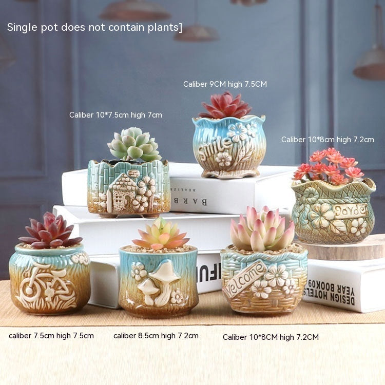 Succulent Small Flower Pot Stoneware
