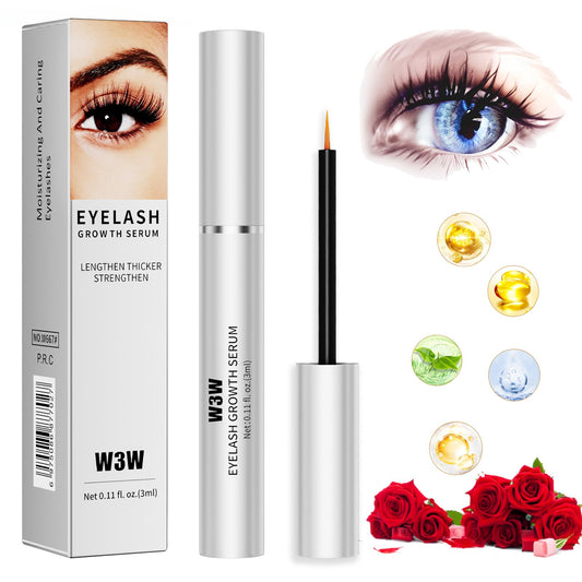 W3W Eyelash Growth Serum, W3W Lash Serum,W3W Eyelash Serum - Rapid Eyelash Growth Serum for Stronger,Healthier Lashes,Eyebrow Growth Serum,Natural Ingredients (1 PCS)