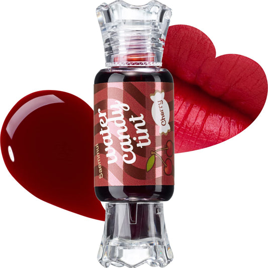 THESAEM Saemmul Water Candy Tint #1 Cherry - High Pigment Long Lasting Lip Stain Juicy Fruity Vivid Colors – Transfer Proof, Weightless & Smudge Proof, 0.3 fl.oz.