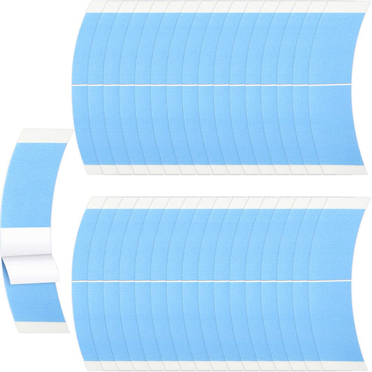 Blulu 48 Pieces Lace Front Tape Wig Lace Front Wig Tape Adhesive Tape Double-Sided Waterproof Lace Wigs Tape C-Shaped Hair Wig Tape for Wigs Toupees Hair Pieces and Hair Extension