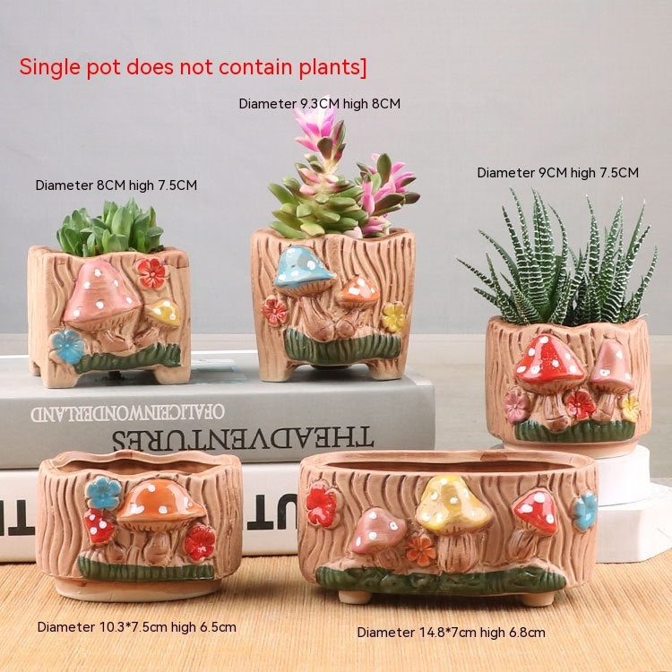 Succulent Small Flower Pot Stoneware