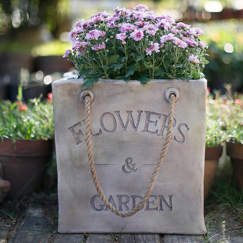 Large Shopping Bag-Shaped Flower & Garden Plant Pot