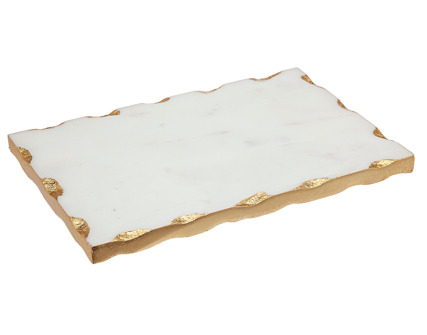 Small Marble Metallic Edged Tray (2 Colors)
