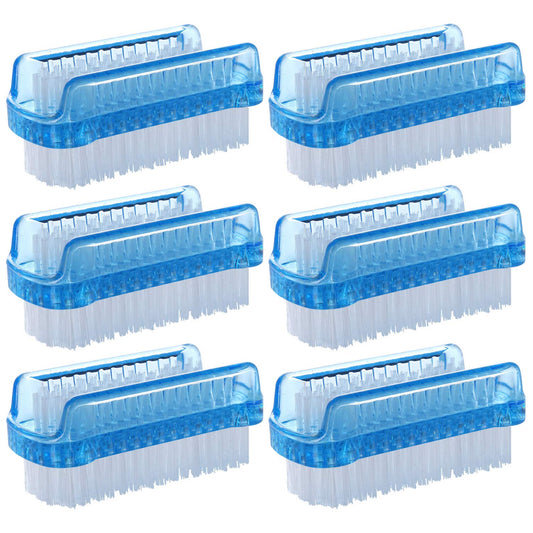 BTYMS 6 Pcs Dual-sided Nail Brush Fingernail Scrub Cleaning Brushes for Toes and Nails Cleaner Hand Scrubbing Cleaning Brushes