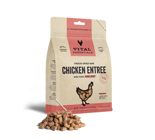 Vital Essentials Dog Freeze-Dried Mini Nibs Chicken 5,5oz,