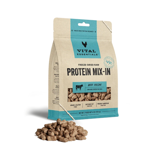 Vital Essentials Dog Freeze Dried Topper Beef 6oz,
