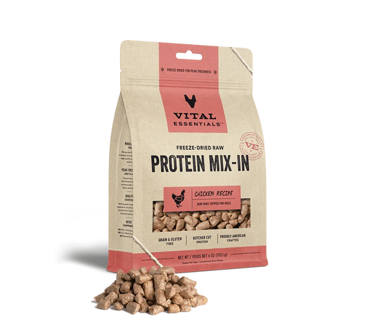 Vital Essentials Dog Freeze Dried Topper Chicken 6oz,