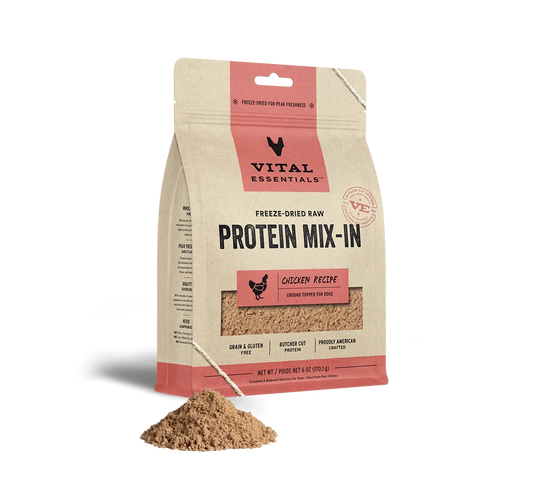 Vital Essentials Dog Freeze Dried Topper Ground Chicken 6oz,