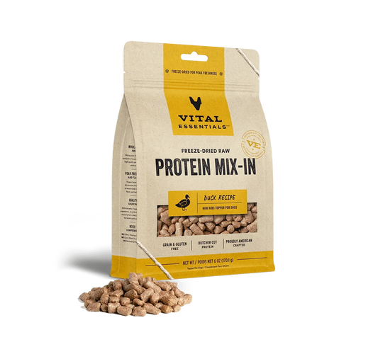 Vital Essentials Dog Freeze Dried Topper Duck 6oz,