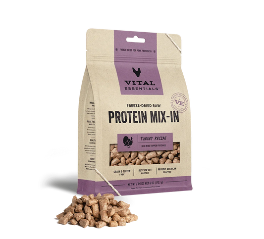 Vital Essentials Dog Freeze Dried Topper Turkey 6oz,