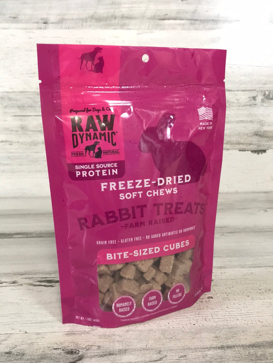 Raw Dynamic Freeze-Dried Soft Chew Rabbit Treats