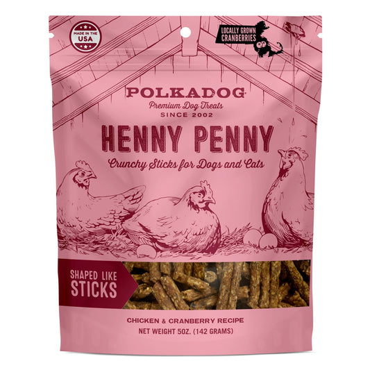 Polka Dog - Henny Penny Chicken And Cranberry Sticks - 5oz, Bag