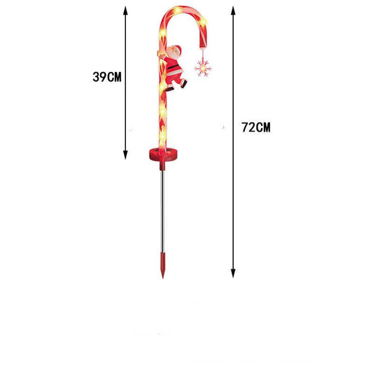 Solar Christmas Lights Candy Cane Lights Courtyard Outdoor Waterproof Led Garden Villa Holiday Decoration Lawn Lights - amazitshop