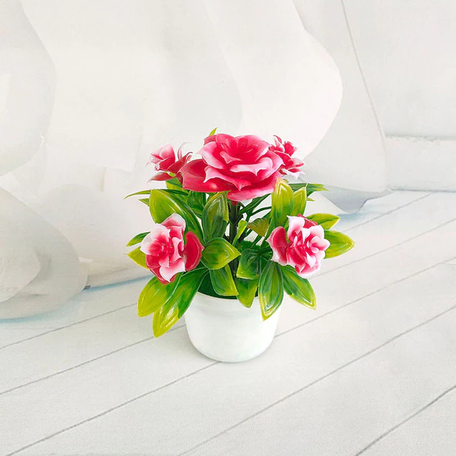 faux flower pot