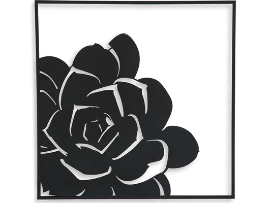 Ellyse Black Blossom Wall Decor