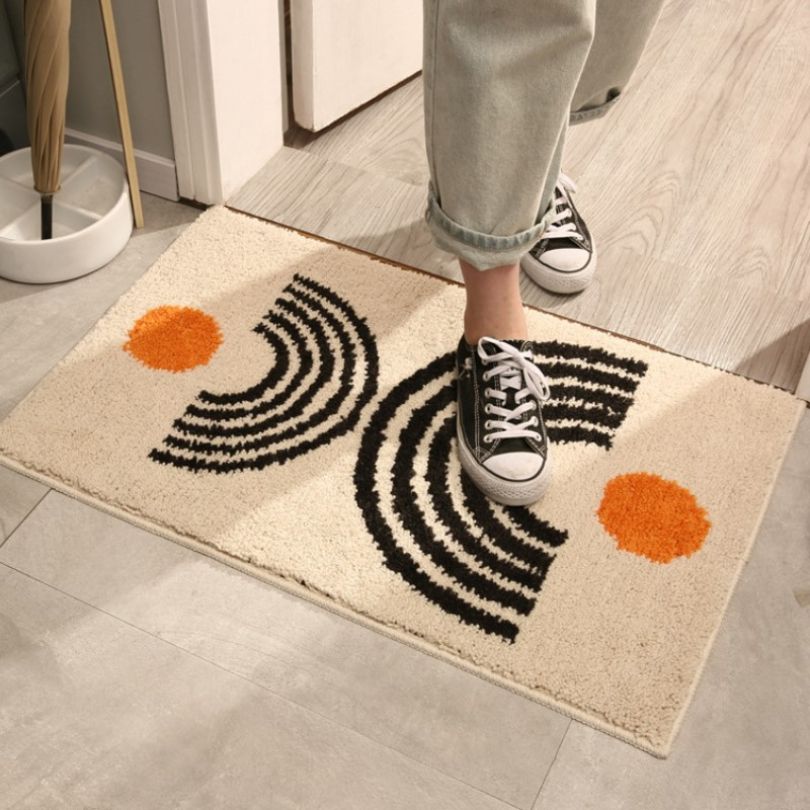 Boho Style Washable Non-slip Bath Tub Mat