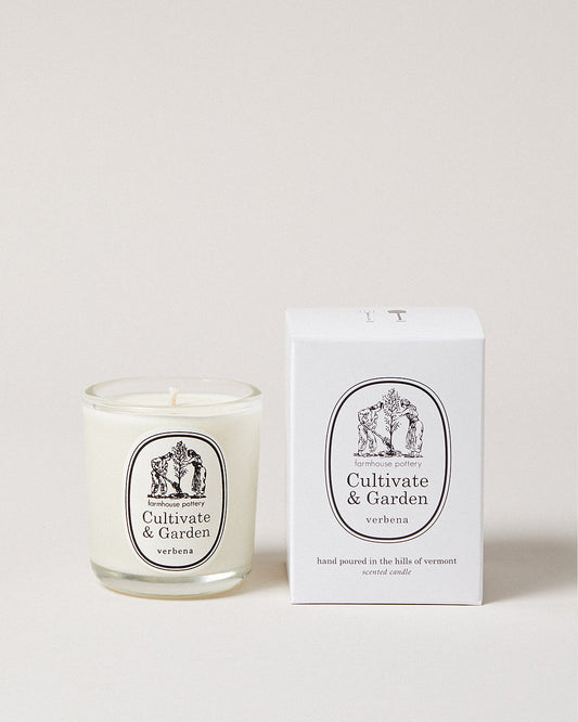studio image of cultivate & garden candle, verbena