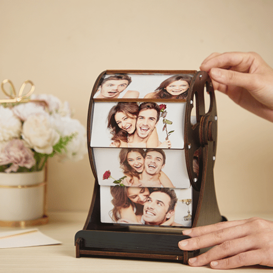 Custom Photo Ornaments Creative Photo Frame Mini Ferris Wooden Gifts