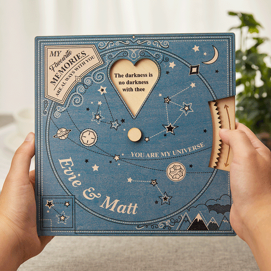 Custom Engraved Rotating Gear Decor Romantic Memorial Gift For Couples