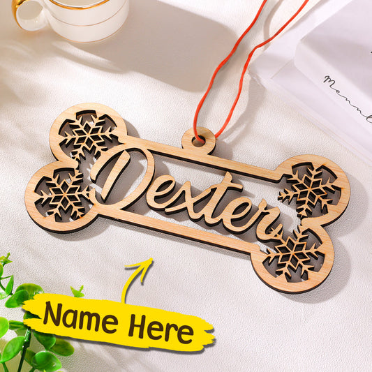 Custom Engraved Wooden Decor Custom Name Christmas Ornaments Pet Theme