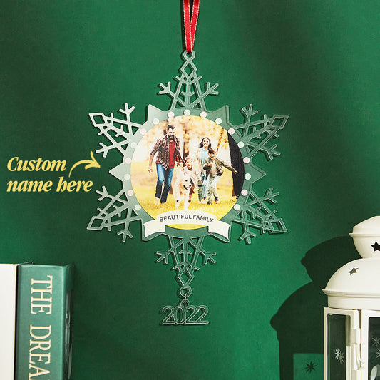 Custom Engraved 2022  Snowflake Pendant Lovely Lightweight Pendant Gift for Her