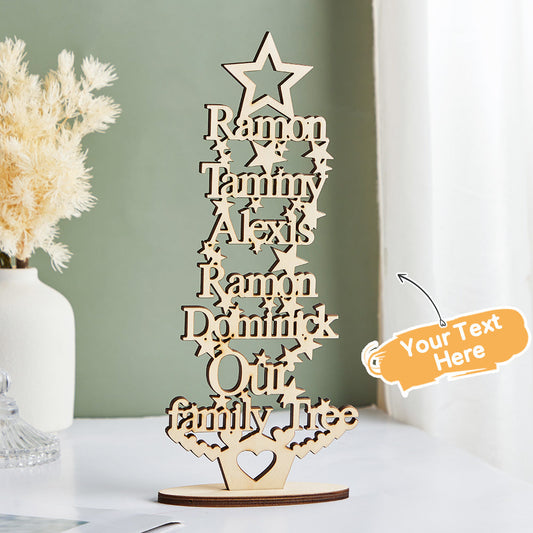 Custom Engraved Family Tree Decorations Exquisite Family Tree Decorations for Family Gifts
