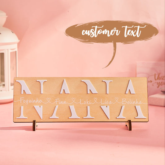 Custom Engraved Decorative Wooden Letters Decorate Gift for Mother