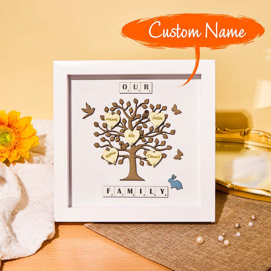 Custom Names Tree Frame Desk Decoration Personalized Family Tree Father's Day Gifts