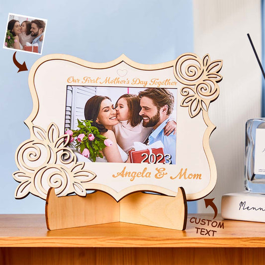 Custom Photo Frame Personalized Picture Flower Floral Desktop Decoration Mother's Day Gifts