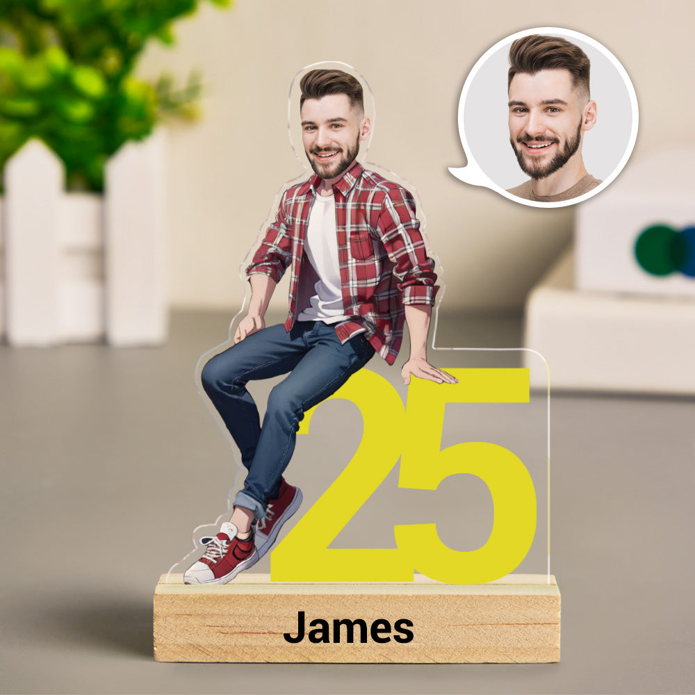 Personalized Cartoon Design 3D Acrylic Birthday Trinket,Birthday Gift,New Age Gift