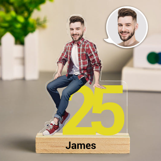 Personalized Cartoon Design 3D Acrylic Birthday Trinket,Birthday Gift,New Age Gift