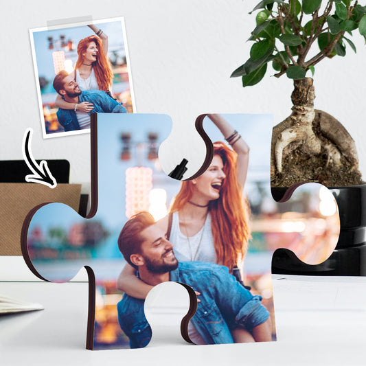 Custom Photo Puzzle piece Decoration  Personalized Anniversary Gift