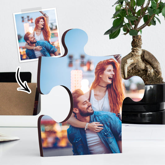 Custom Photo Puzzle piece Decoration  Personalized Picture Anniversary Gift