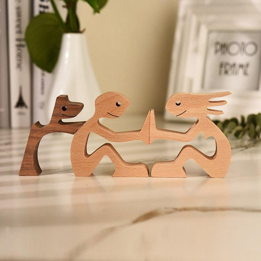 Wooden Puppy Home Decoration