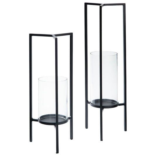 Ginette - Black - Candle Holder Set (2/cn)