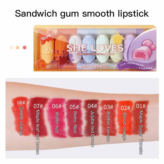 8-color Mini Matte Capsule Lipstick
