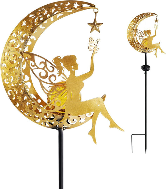 Solar Moon Fairy Lamp Outdoor Garden Iron Art Garden Lamp