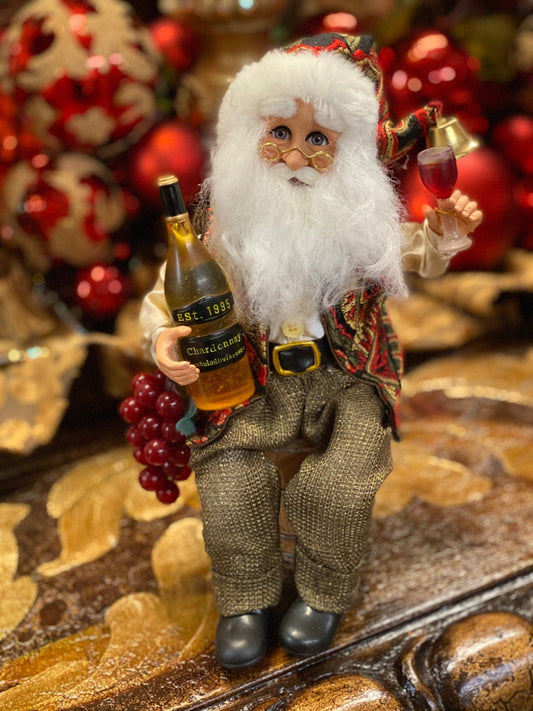 Santa on Wine Barrel
