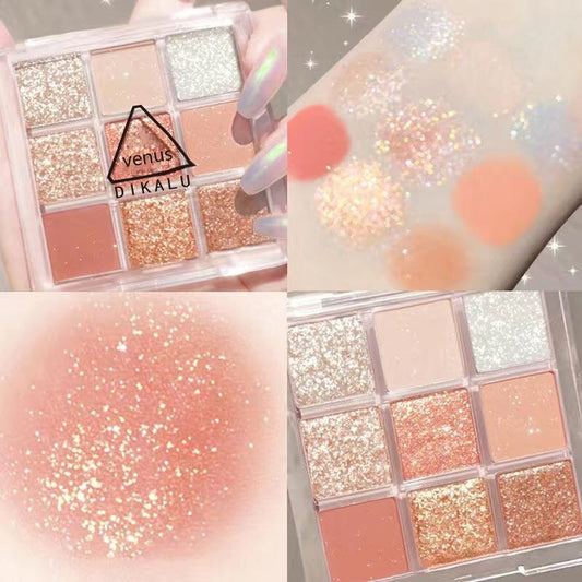 Sweet Party Eyeshadow Pallet Neon Makeup Palette 15 Shimmer Glitter Matte Shades Matellic Nude Blendable Pigment