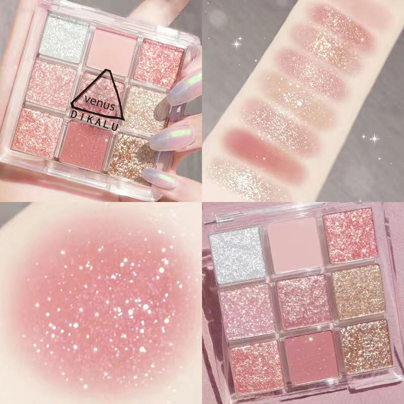 Sweet Party Eyeshadow Pallet Neon Makeup Palette 15 Shimmer Glitter Matte Shades Matellic Nude Blendable Pigment