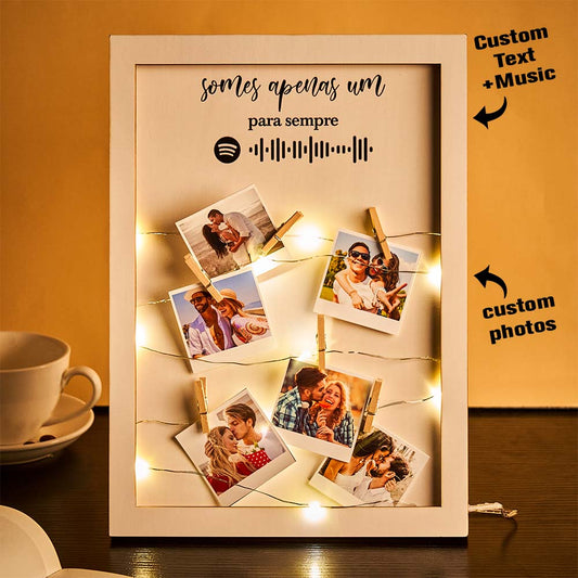 Custom Scannable Code Photo Engraved Ornaments Creative Photo Wall Couple Gifts