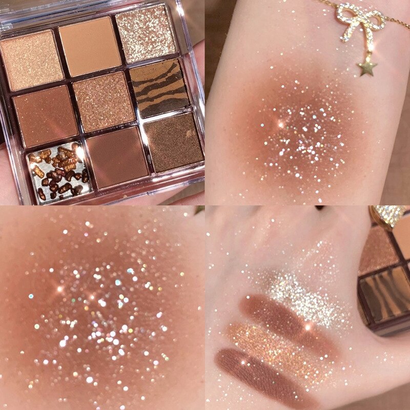 Sweet Party Eyeshadow Pallet Neon Makeup Palette 15 Shimmer Glitter Matte Shades Matellic Nude Blendable Pigment