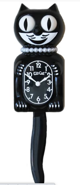 Black Classic Lady Kit Cat Klock