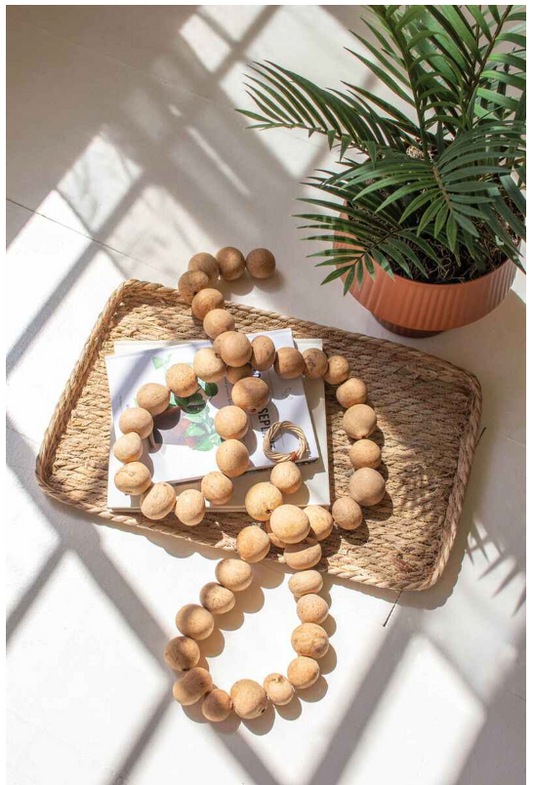 Dried Gourd Ball Garland 72"