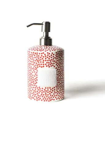 Red Small Dot Mini Cylinder Soap Pump