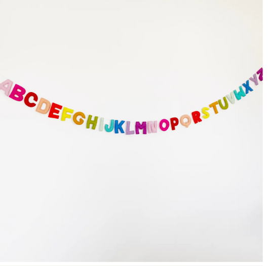 Rainbow Alphabet Felt Banner