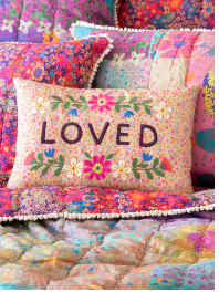 Embroidered Giving Pillow - Loved